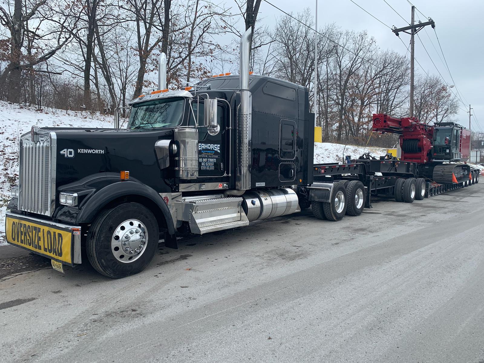 oversized load trucking services by Seahorse Express